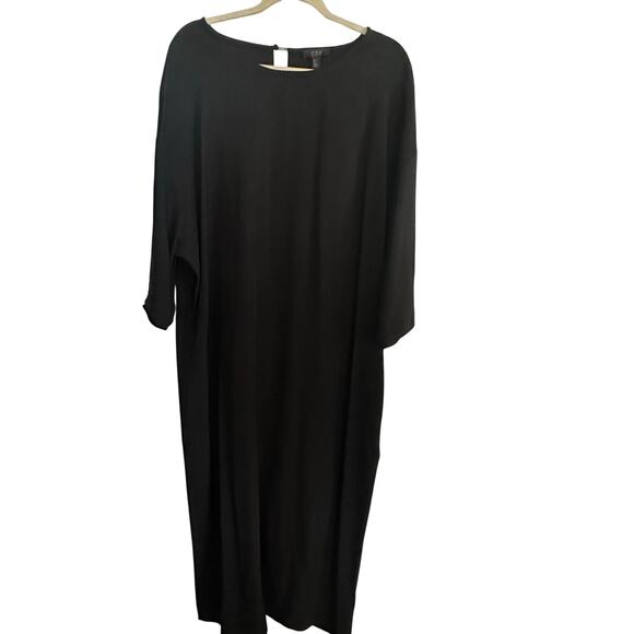 COS Women's Black Round Neck Long Sleeves Maxi Dress Size 14 - Picture 1 of 5